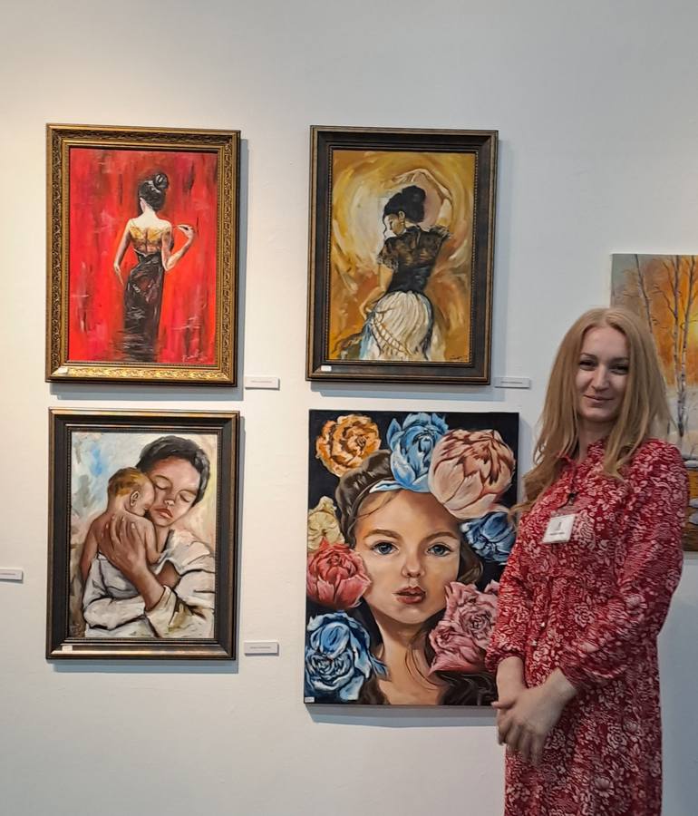 Original Art Deco Women Painting by Rada Gor