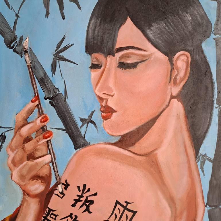 Original Art Deco Women Painting by Rada Gor