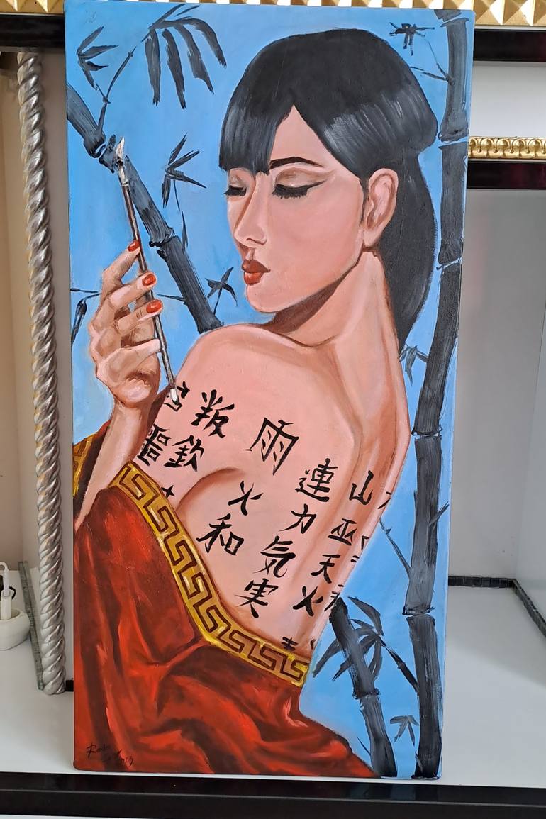 Original Art Deco Women Painting by Rada Gor