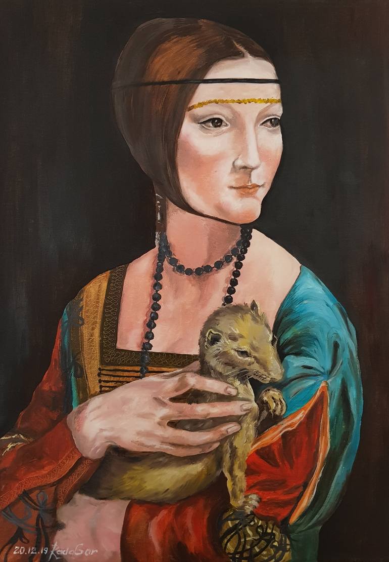 The lady with the ermine Painting by Rada Gor Saatchi Art