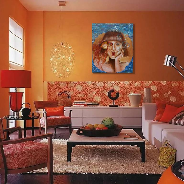 Original Art Deco Women Painting by Rada Gor
