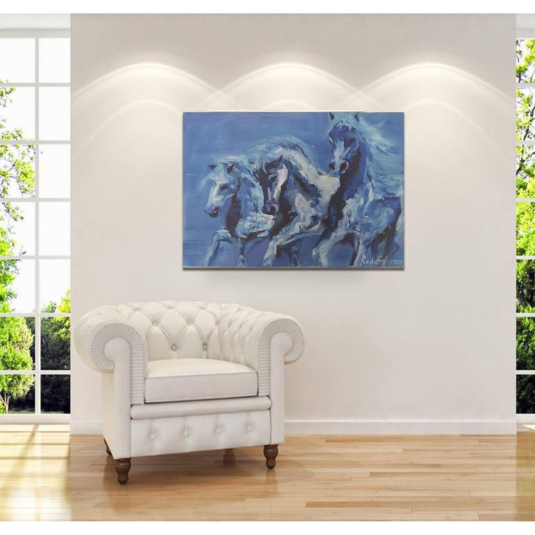 Original Abstract Expressionism Animal Painting by Rada Gor