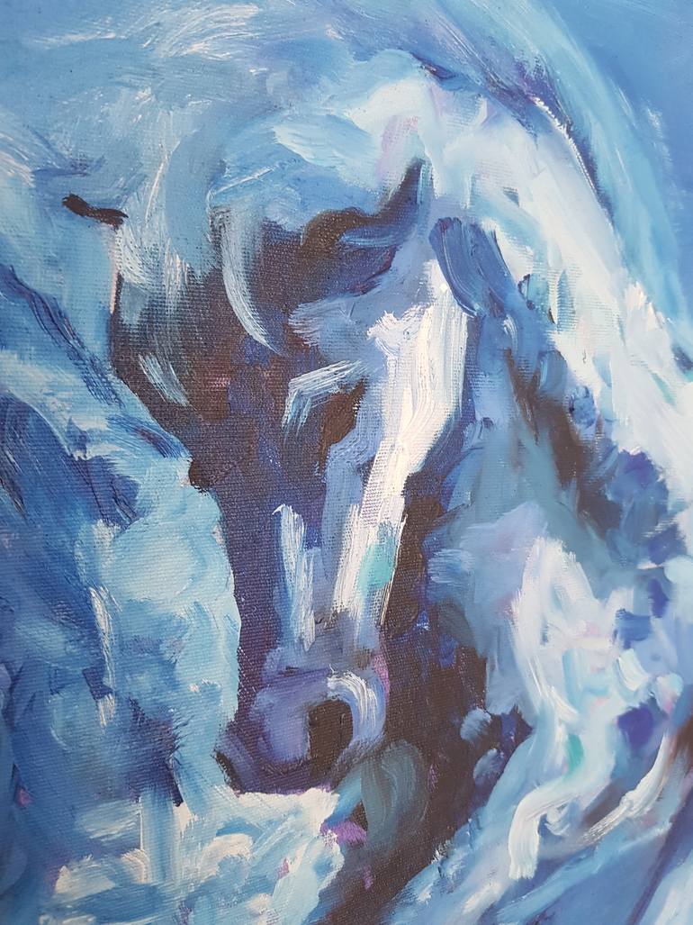 Original Abstract Expressionism Animal Painting by Rada Gor