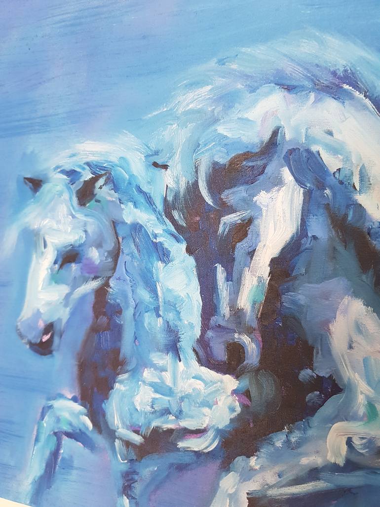 Original Abstract Expressionism Animal Painting by Rada Gor