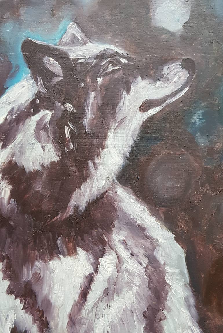 Original Abstract Animal Painting by Rada Gor