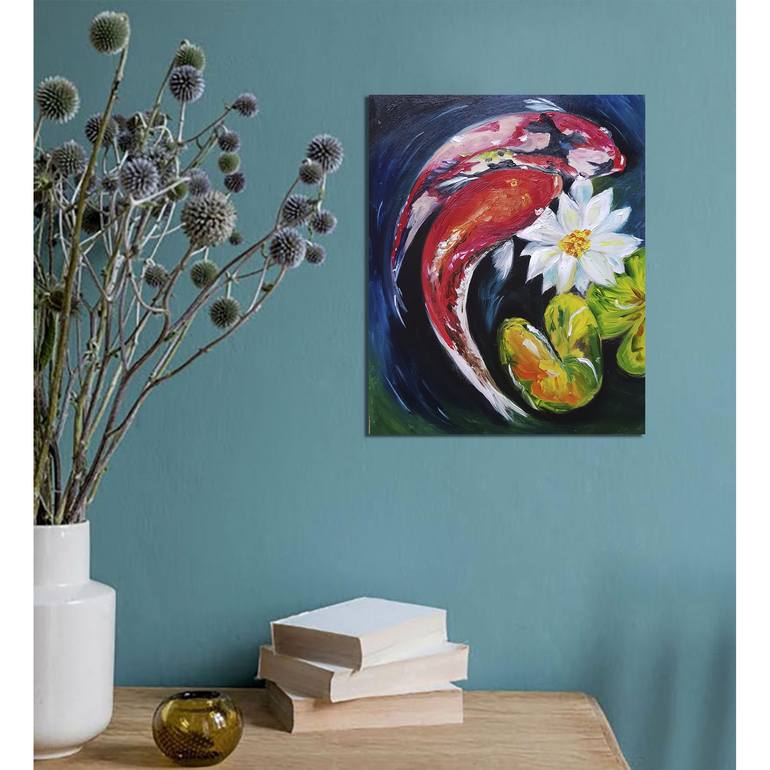 Original Art Deco Animal Painting by Rada Gor