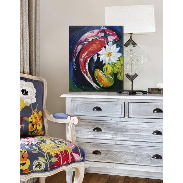 Original Art Deco Animal Painting by Rada Gor