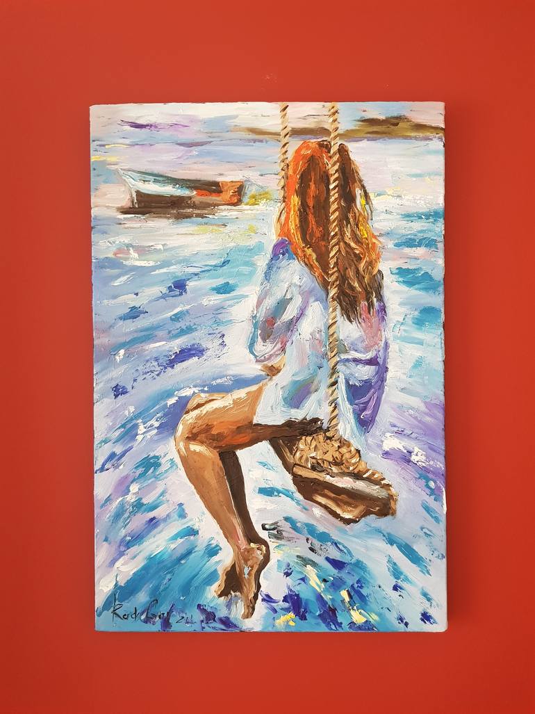 Original Abstract Expressionism Women Painting by Rada Gor