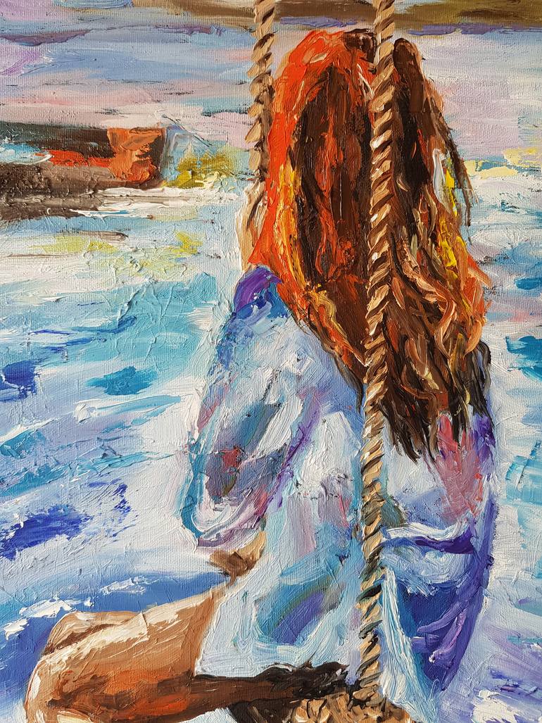 Original Abstract Expressionism Women Painting by Rada Gor