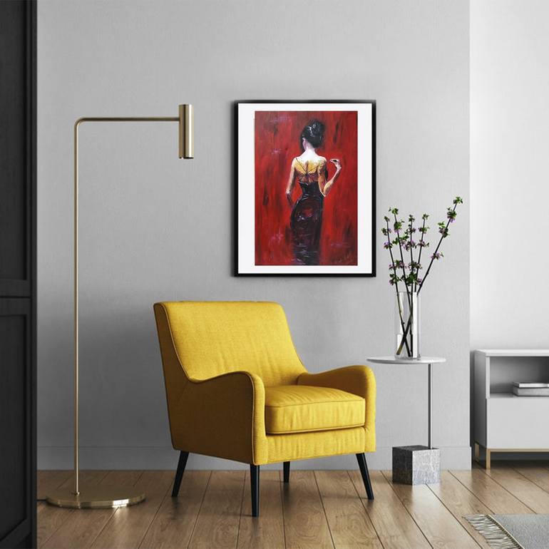 Original Art Deco Women Painting by Rada Gor