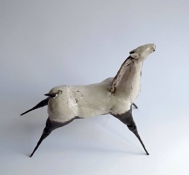 Original Figurative Horse Sculpture by Simona Barreca
