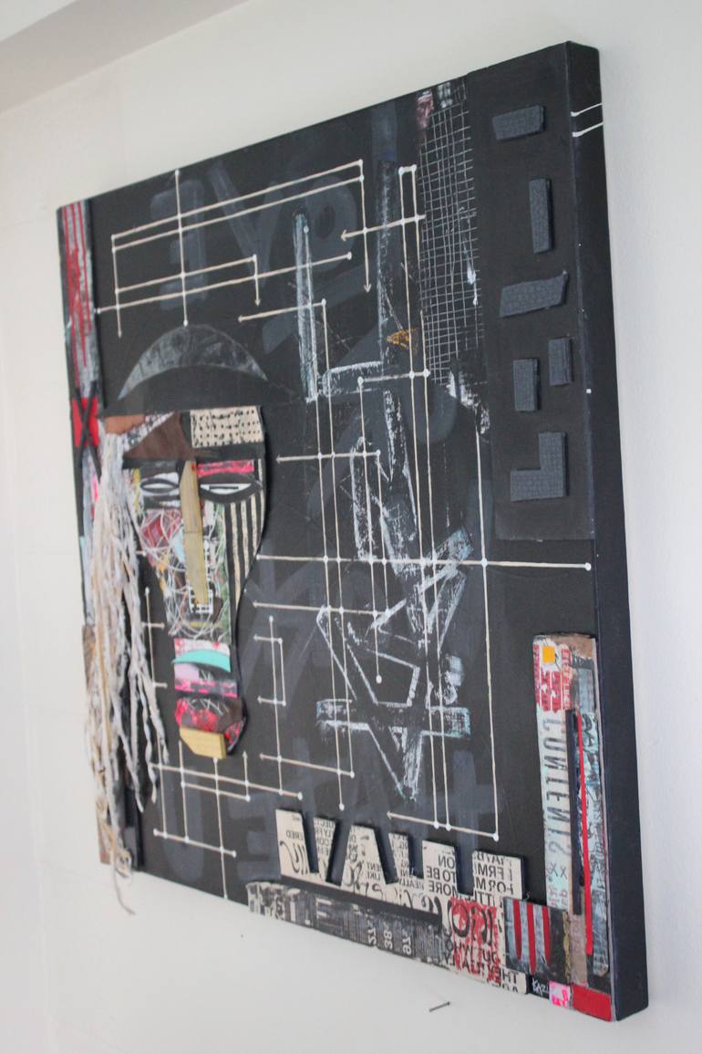Original Abstract Expressionism People Painting by Kazi Artz