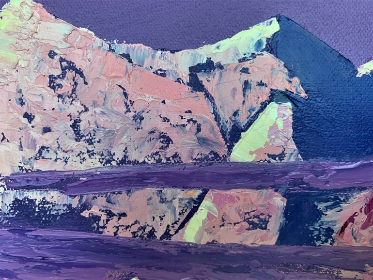 Original Art Deco Landscape Painting by Elena Zhiltsova