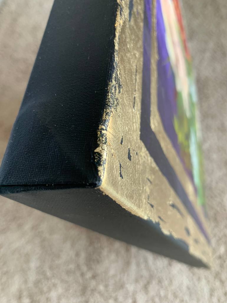 Original Art Deco Floral Painting by Elena Zhiltsova