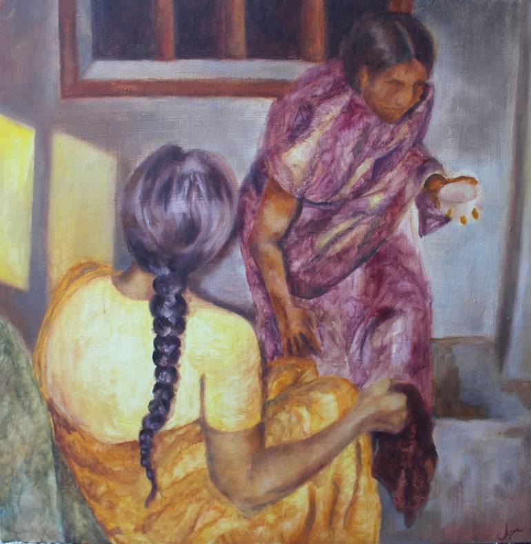 Women At Work Painting By Sajil Kaleem 