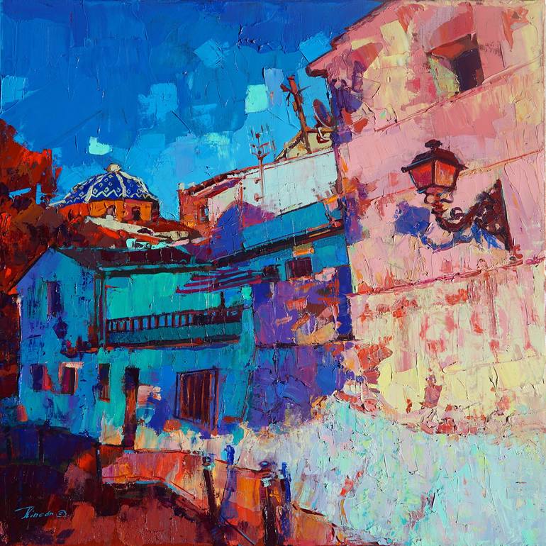 Original Landscape Painting by Luis Rincon | Contemporary Art on Linen | Sunset on the walls