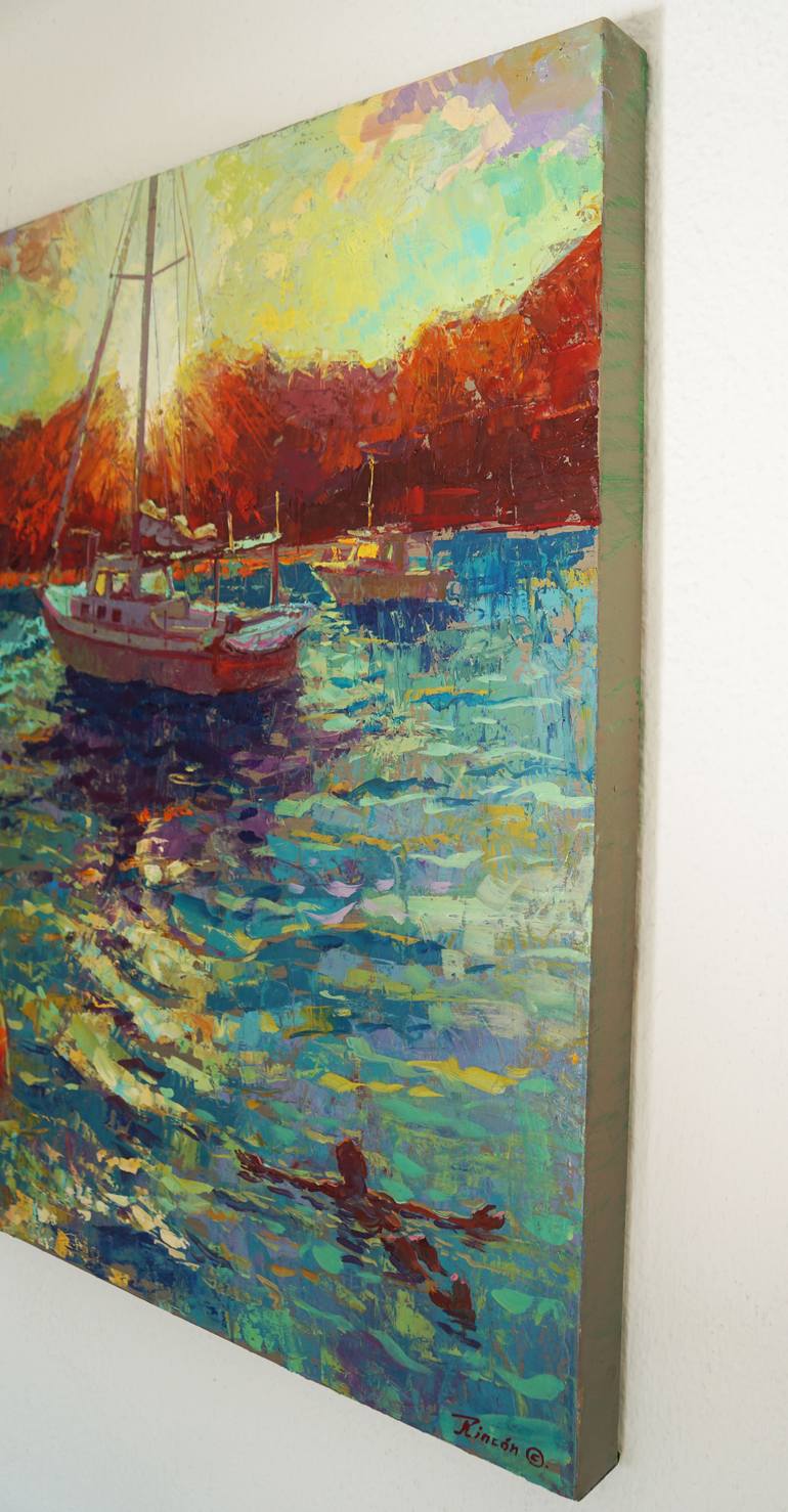Original Fauvism Landscape Painting by Luis Rincon