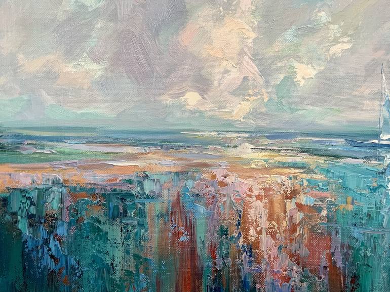 Original Abstract Expressionism Landscape Painting by Tatiana Timofeeva