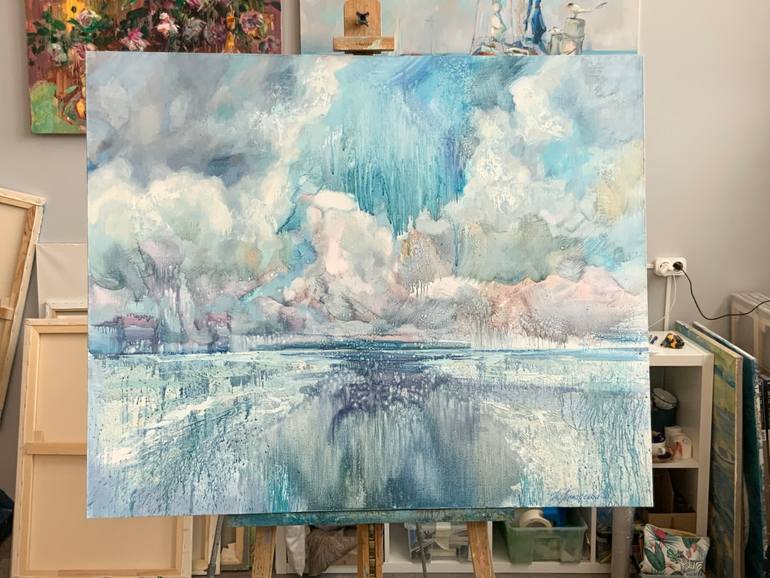 Original Abstract Expressionism Landscape Painting by Tatiana Timofeeva