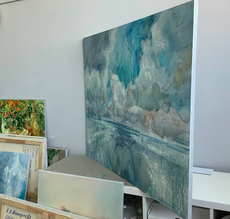 Original Abstract Expressionism Landscape Painting by Tatiana Timofeeva