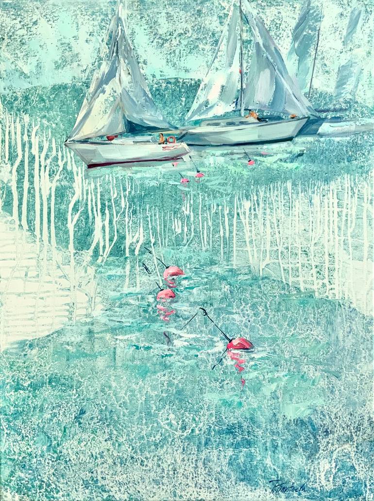 Original Modernism Seascape Painting by Tatiana Timofeeva