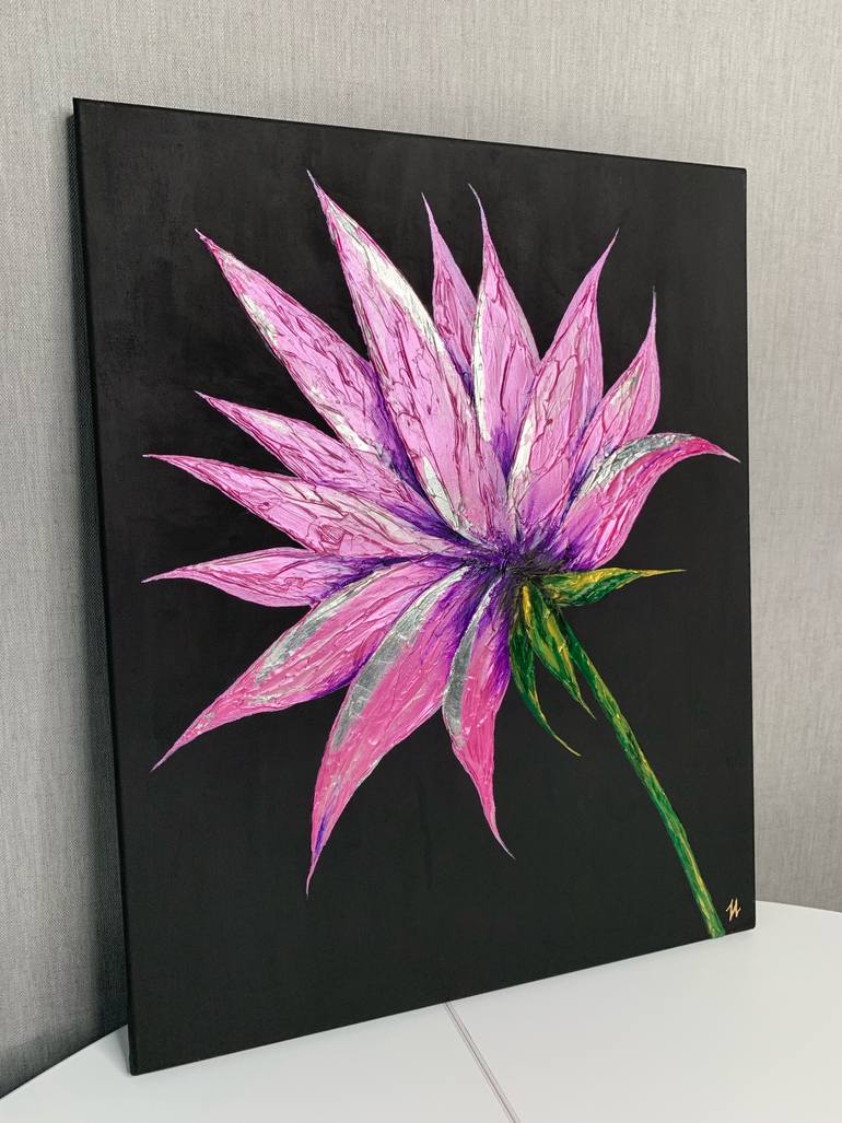 Original Abstract Floral Painting by Ilona Chernik