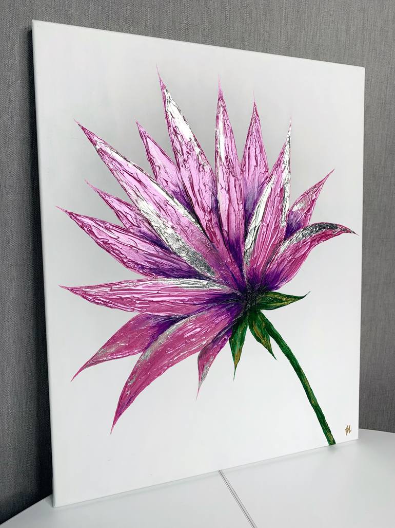 Original Abstract Floral Painting by Ilona Chernik
