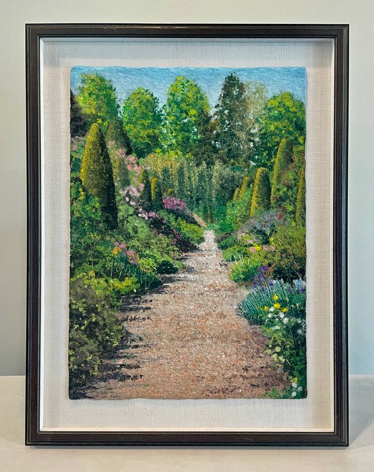 Original Impressionism Garden Painting by Meg Black