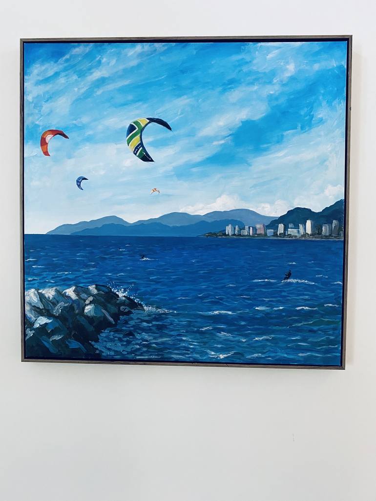 Original Modernism Seascape Painting by Tammy Flynn Seybold