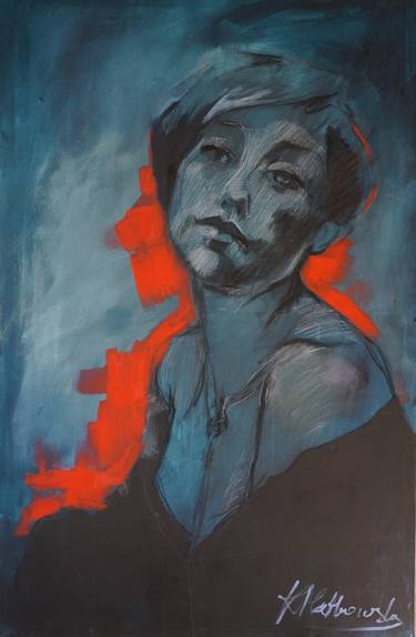 Original Portrait Painting by Kamila Matkowska