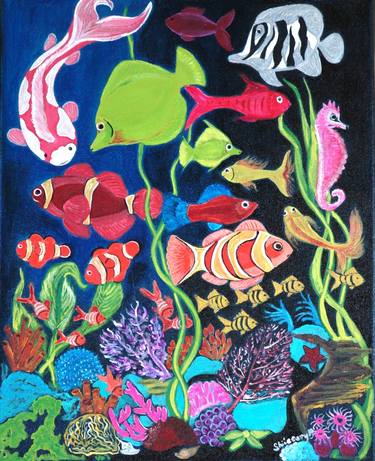 Print of Fish Paintings by My Studios