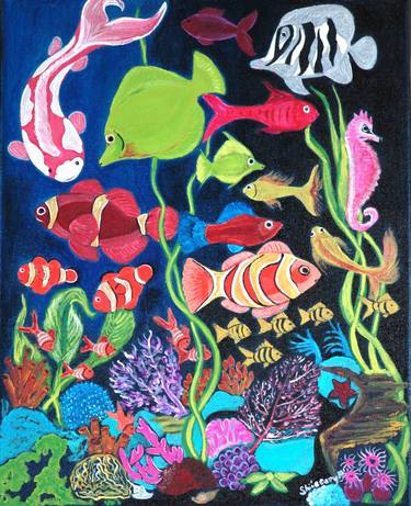 Original Realism Fish Painting by My Studios