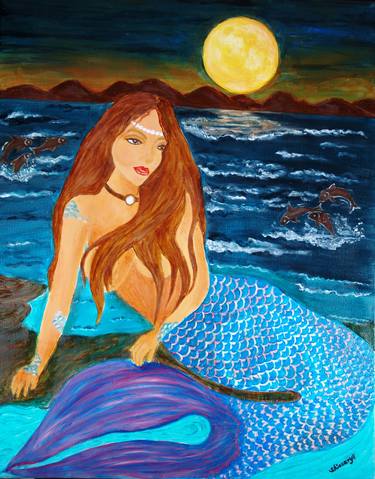 Original Art Deco Fantasy Painting by My Studios