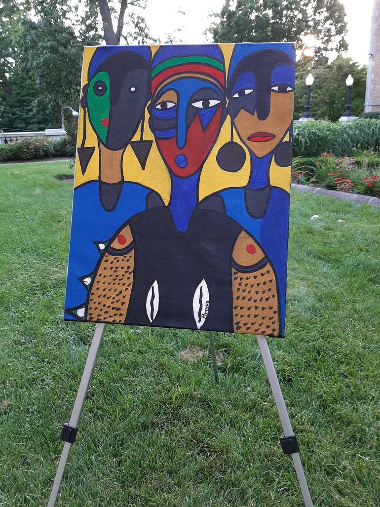 Original Abstract Expressionism Abstract Painting by Muyiwa Togun