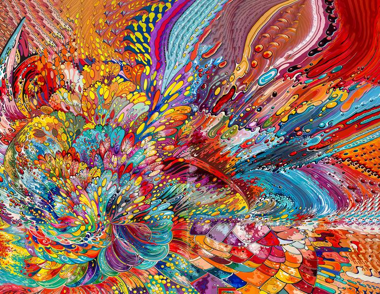 Original Abstract Expressionism Abstract Digital by Elena Gantchikova
