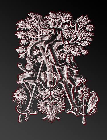 Print of Fine Art Calligraphy Mixed Media by Elena Gantchikova
