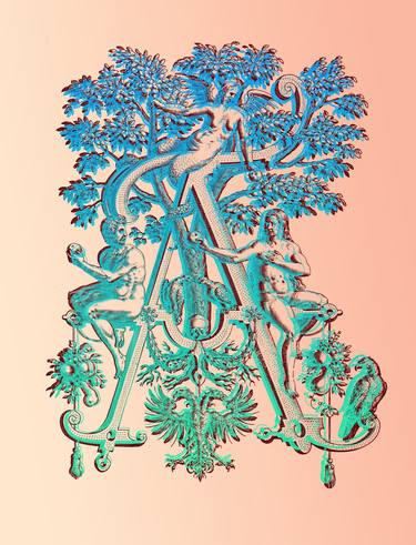 Print of Calligraphy Mixed Media by Elena Gantchikova