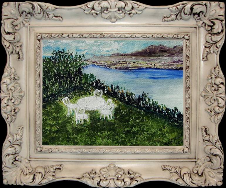Original Impressionism Landscape Painting by Gerardina Dicillo