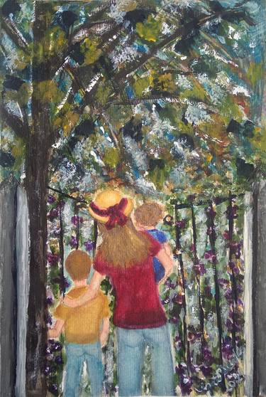 Original Impressionism Family Paintings by Gerardina Dicillo