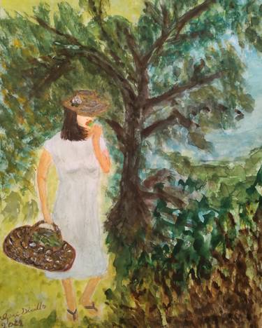 Original Impressionism Women Paintings by Gerardina Dicillo