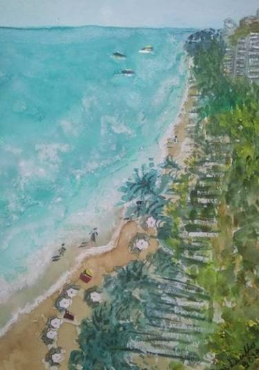 Original Impressionism Beach Paintings by Gerardina Dicillo