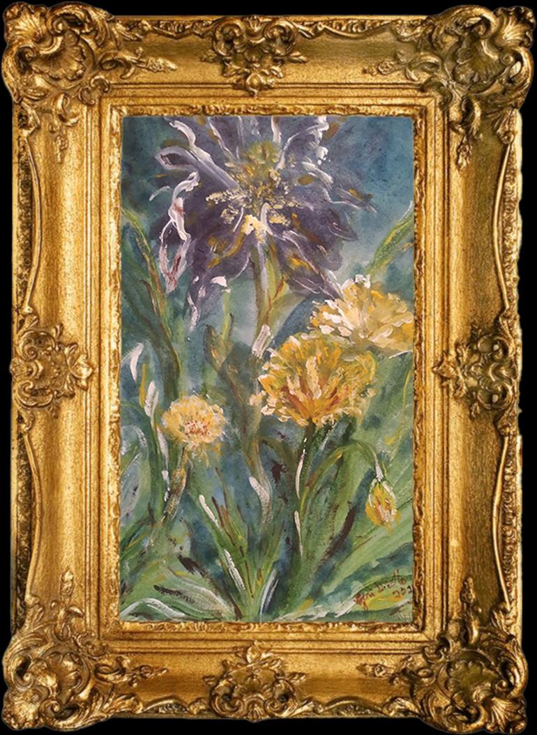 Original Floral Painting by Gerardina Dicillo
