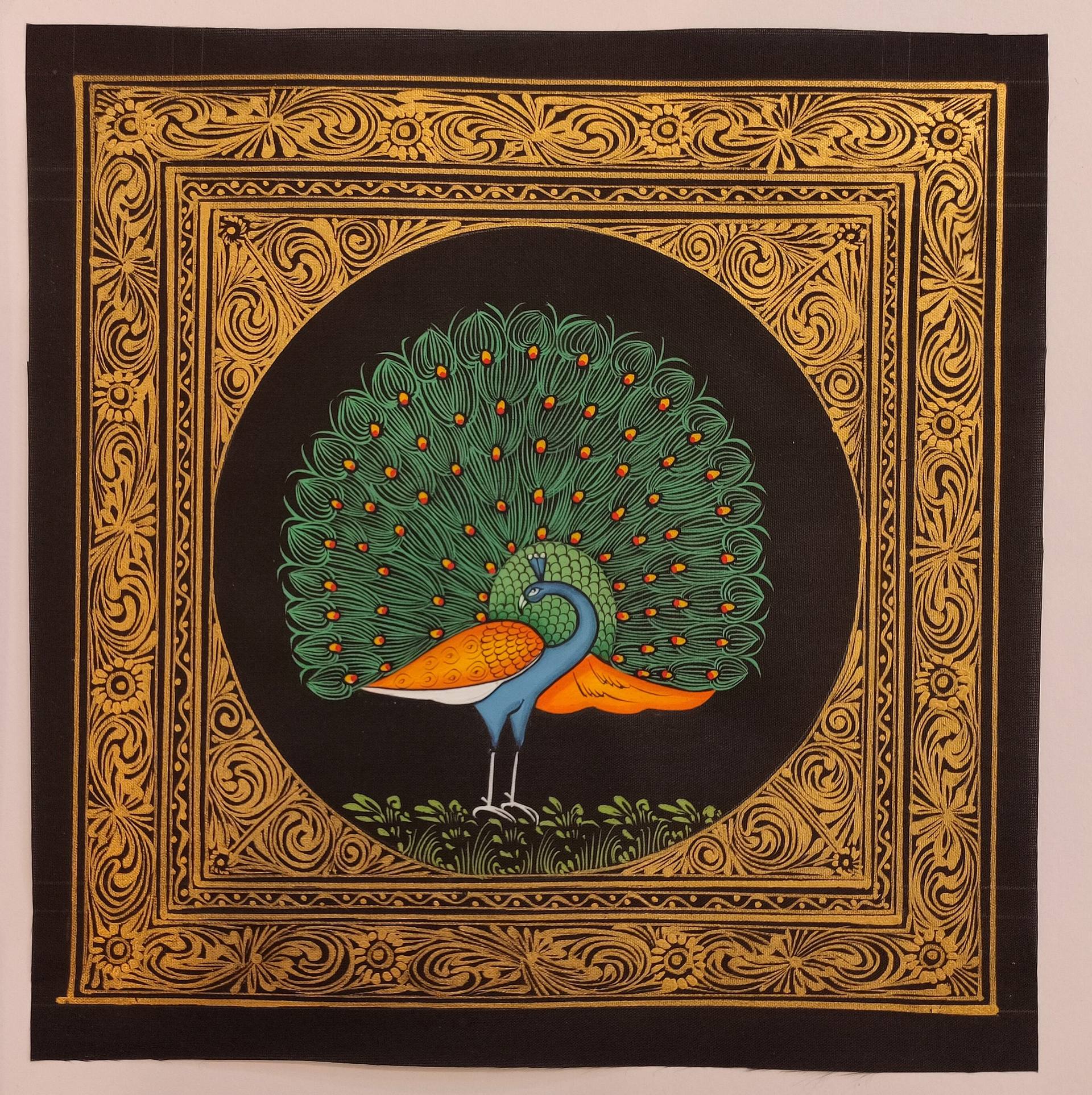 Traditional Indian Art Peacock