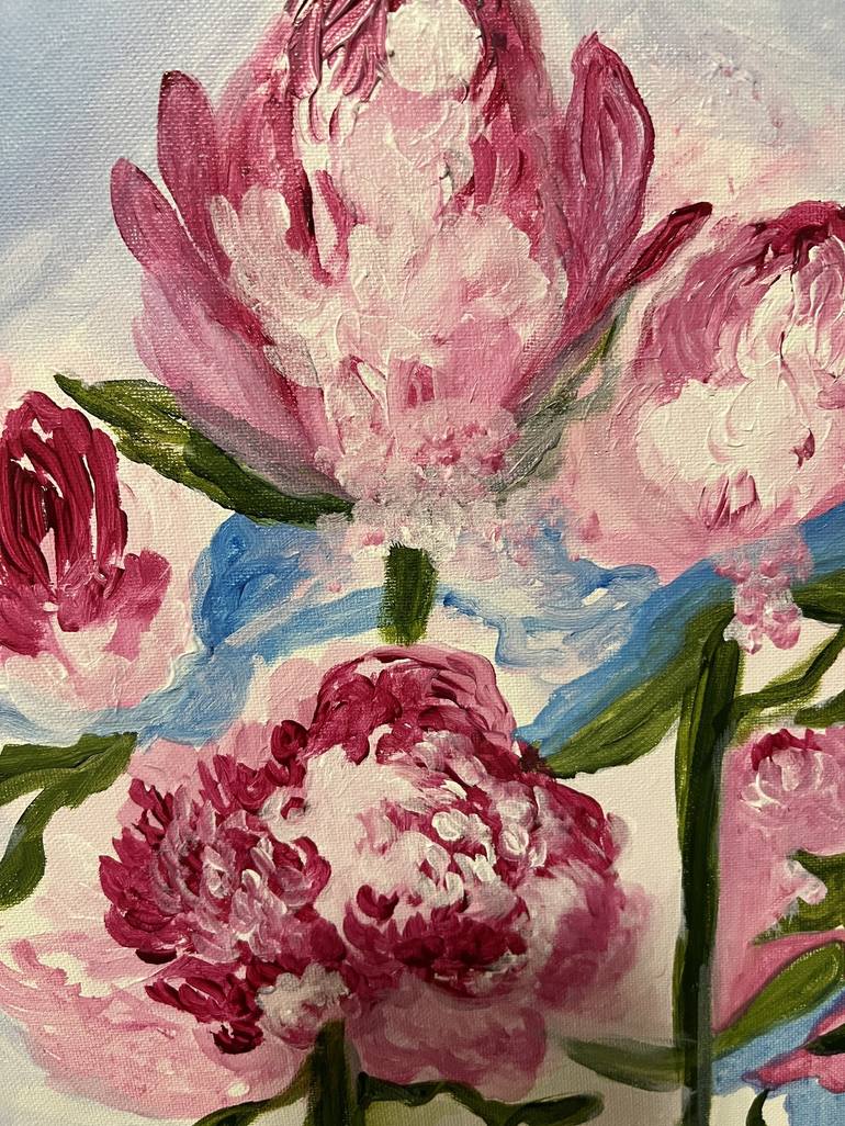 Original Impressionism Floral Painting by Julia chi   Zhao 