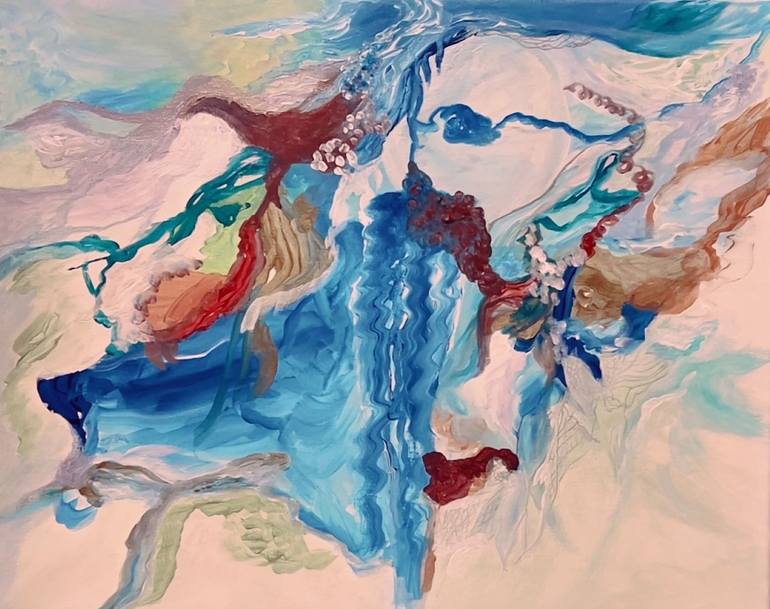 Original Abstract Expressionism Abstract Painting by Julia Chi   Zhao 