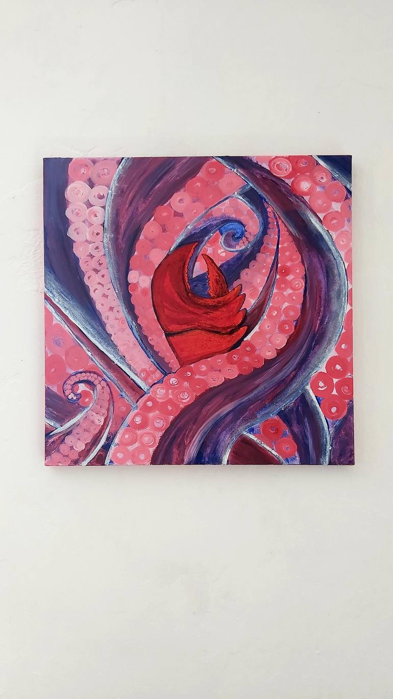 Original Expressionism Animal Painting by Maria Malesh