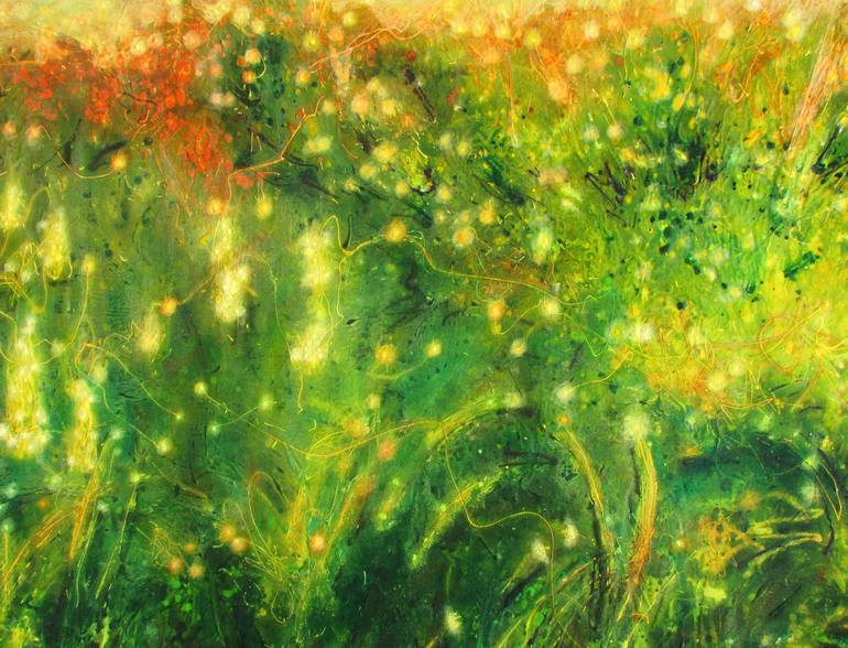 Original Abstract Expressionism Botanic Painting by Kate Williamson