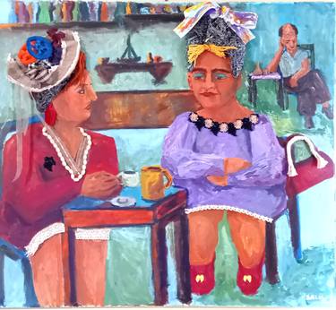 Original Figurative People Mixed Media by Michaela Grympilis