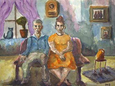 Print of Expressionism People Paintings by MICHAIL GRYMPILIS