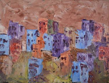 Print of Abstract Expressionism Cities Paintings by MICHAIL GRYMPILIS